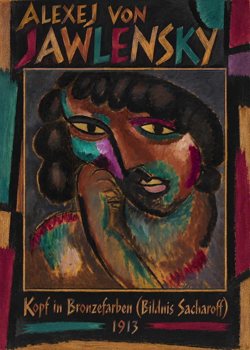 Alexej von Jawlensky Kopf in Bronzefarben (Bildnis Sacharoff) No1 - Poszter