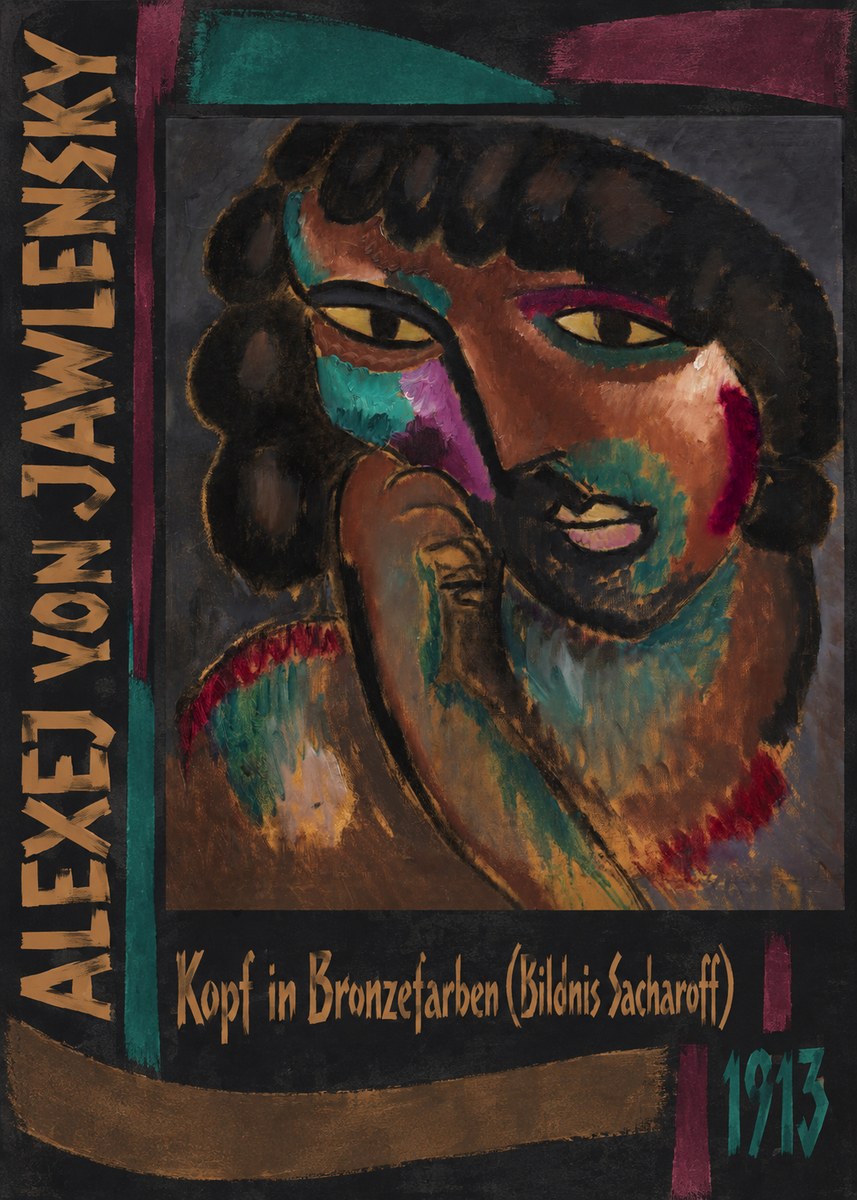 Alexej von Jawlensky Kopf in Bronzefarben (Bildnis Sacharoff) No2 - Poszter