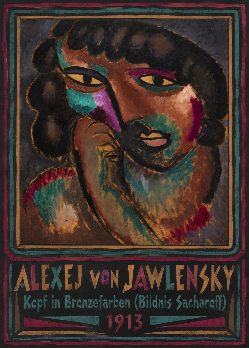 Alexej von Jawlensky Kopf in Bronzefarben (Bildnis Sacharoff) No3 - Poszter