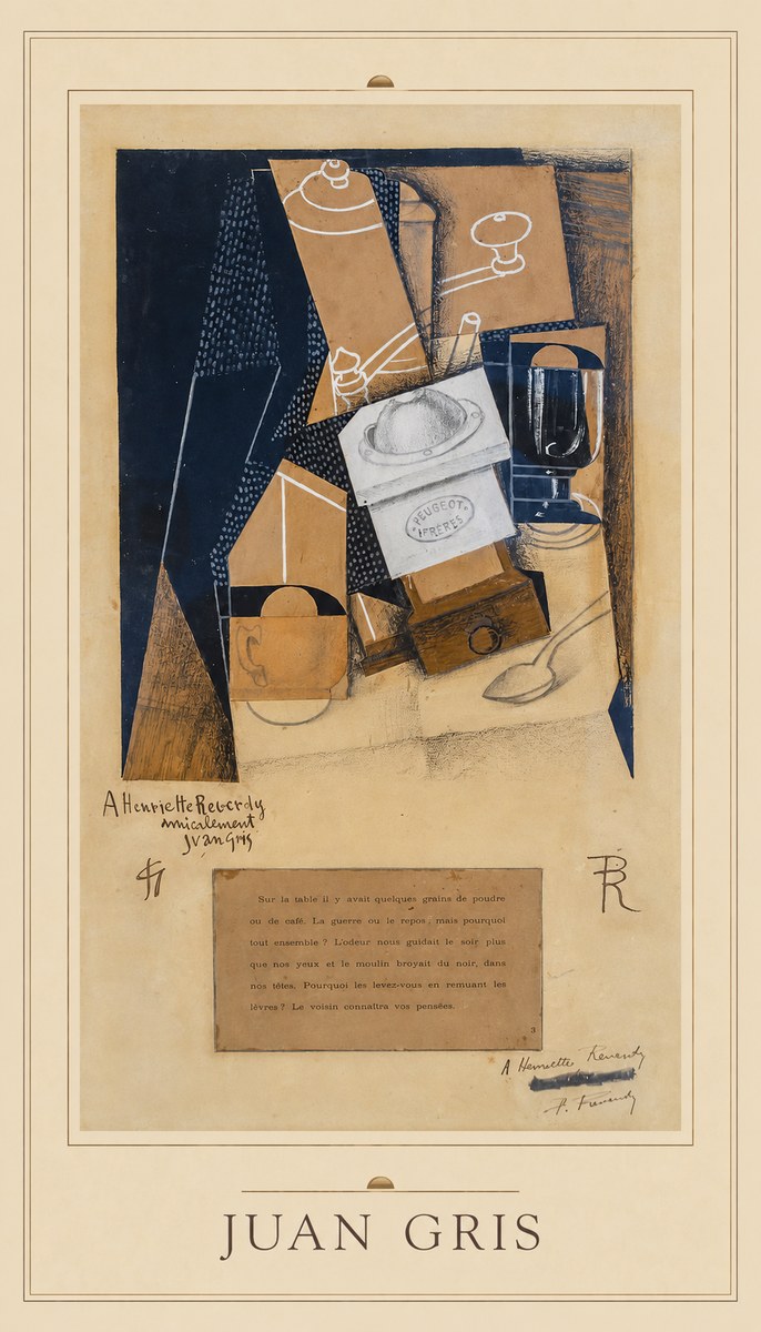 Juan Gris Still Life with Coffee Grinder I No3 - Poszter