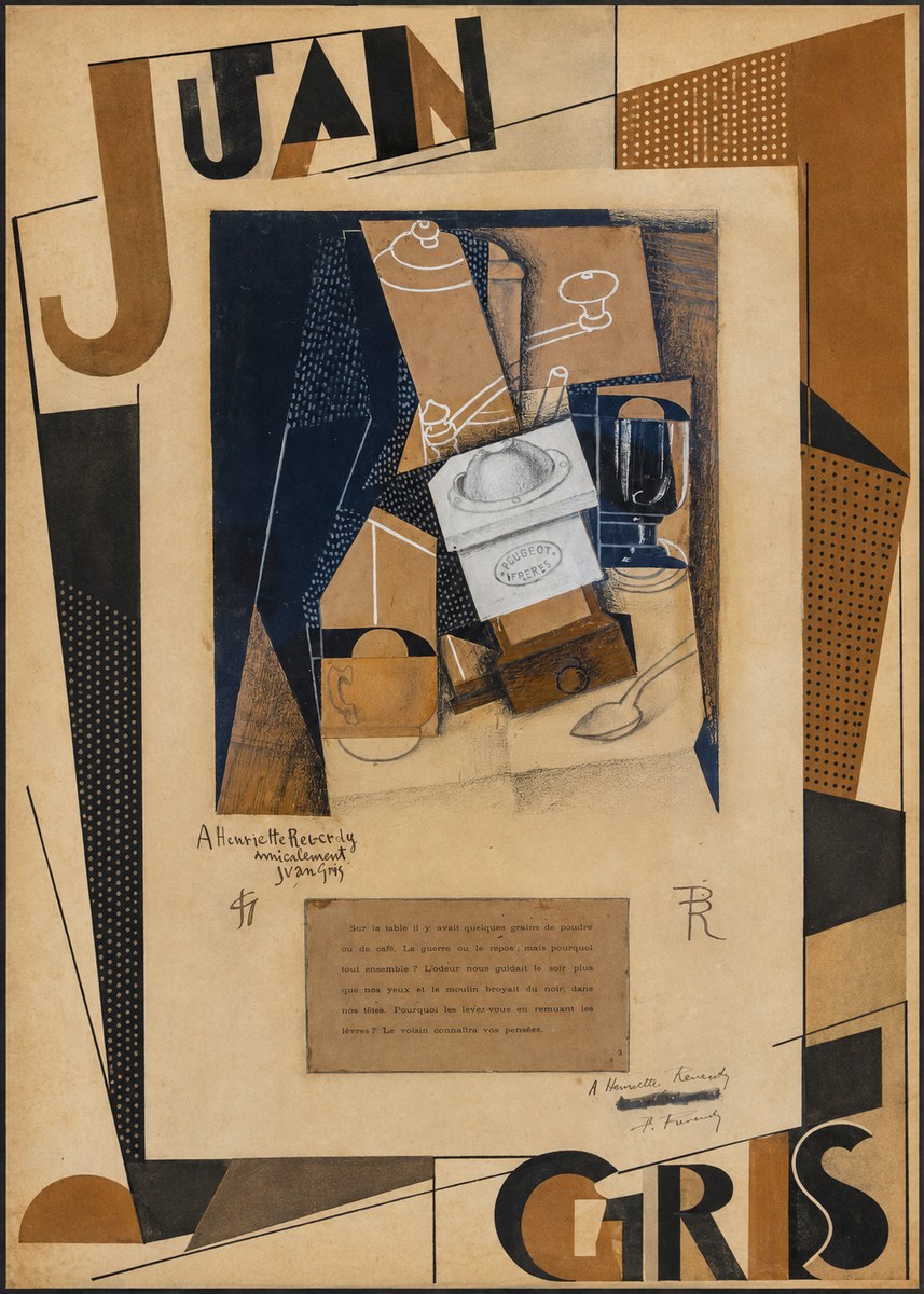 Juan Gris Still Life with Coffee Grinder I No4 - Poszter