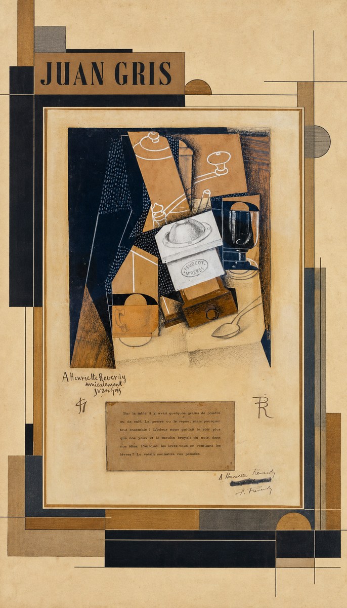 Juan Gris Still Life with Coffee Grinder I No5 - Poszter