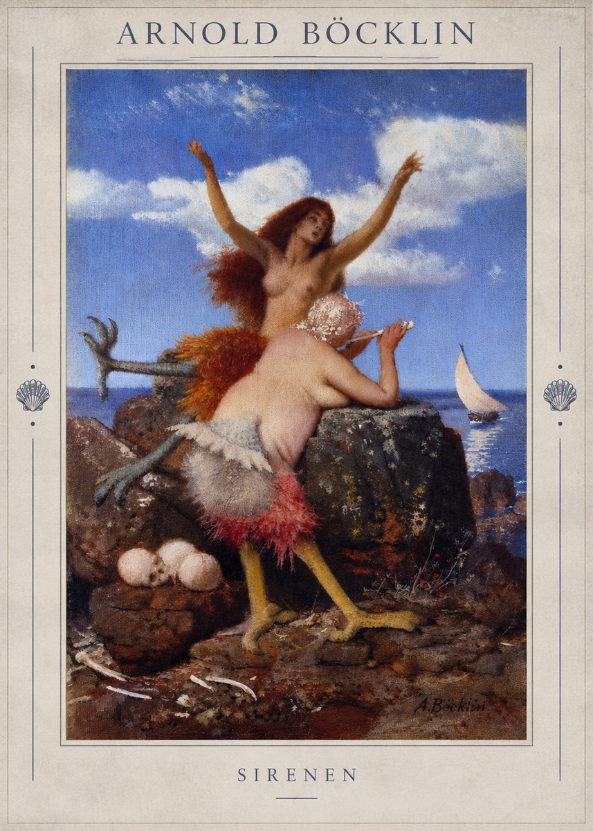 Arnold Böcklin Sirenen No4 - Poszter