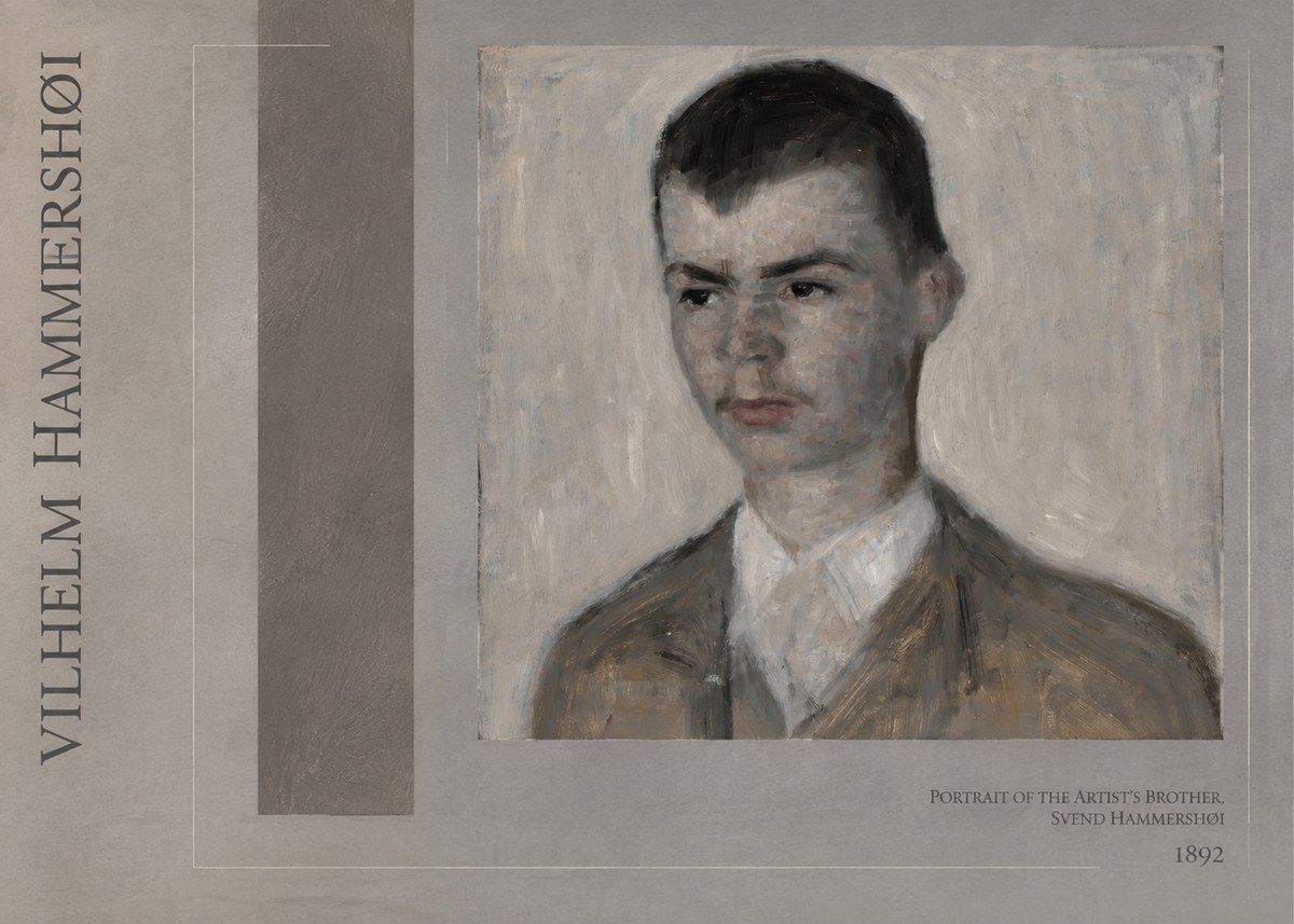 Vilhelm Hammershøi Portrait of the Artist's Brother, Svend Hammershøi No6 - Poszter