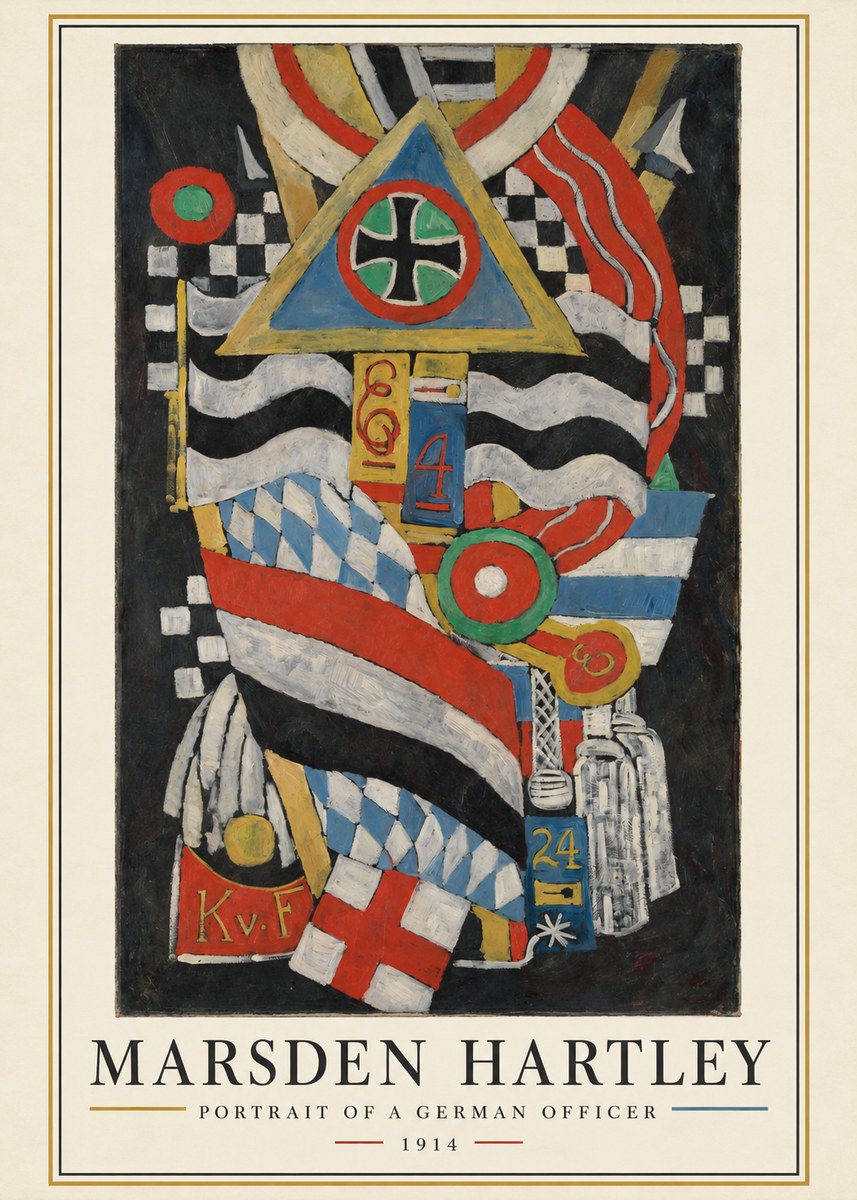 Marsden Hartley Portrait of a German Officer I No3 - Poszter