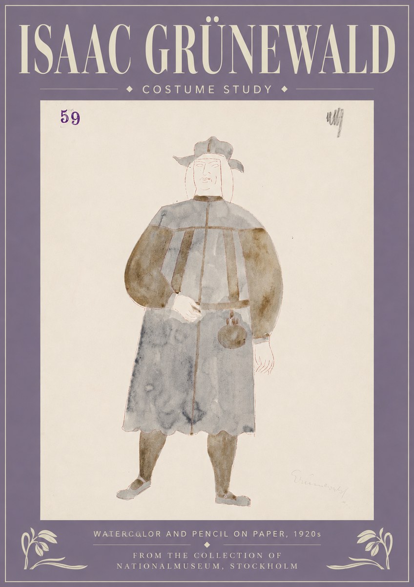 Isaac Grünewald Costume Study I No5 - Poszter