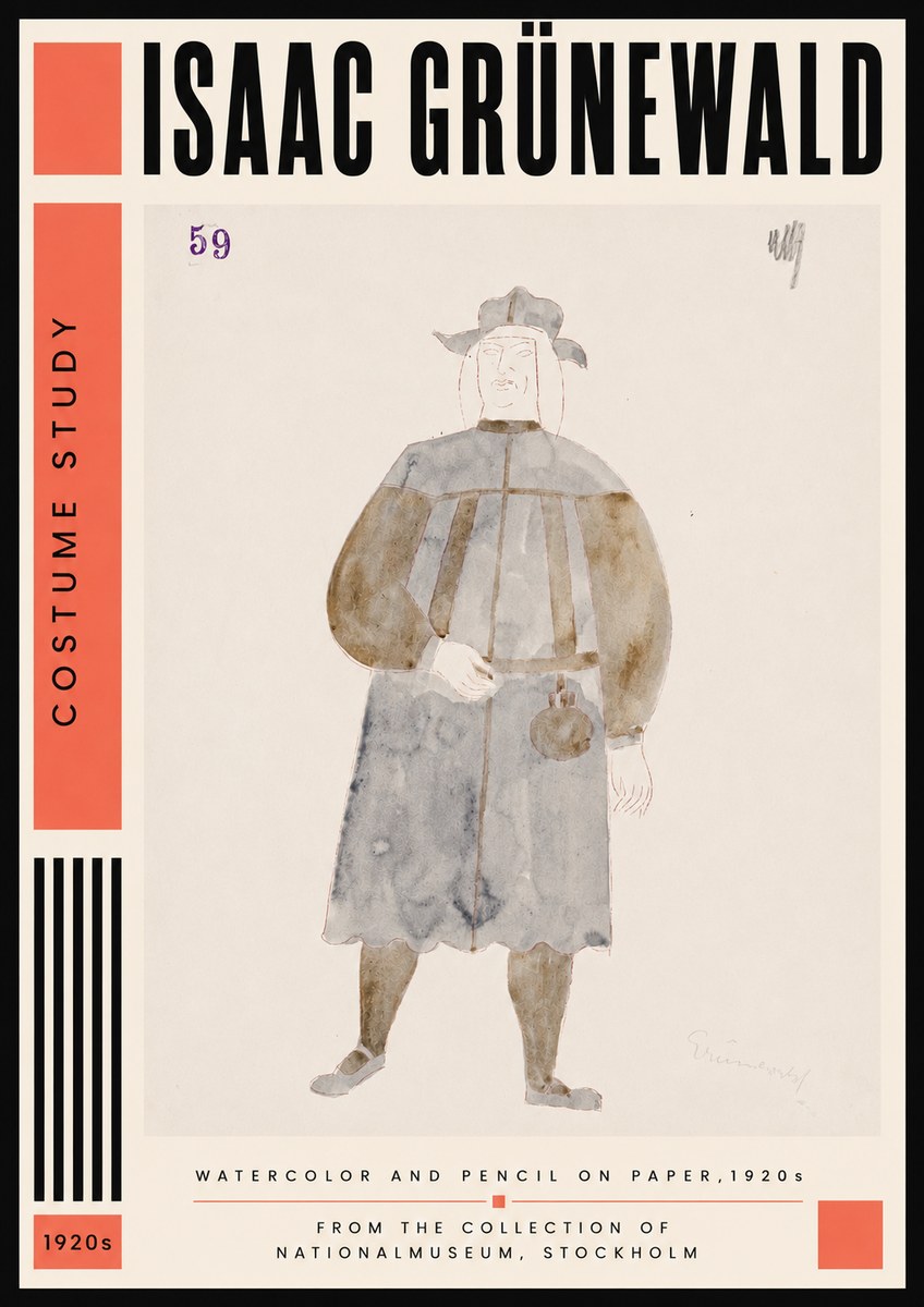 Isaac Grünewald Costume Study I No6 - Poszter