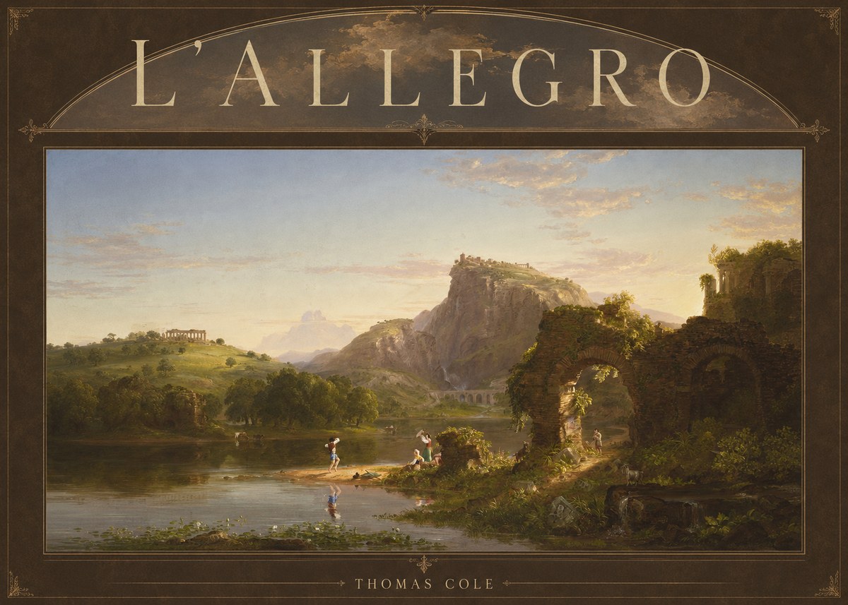 Thomas Cole L'allegro No3 - Poszter