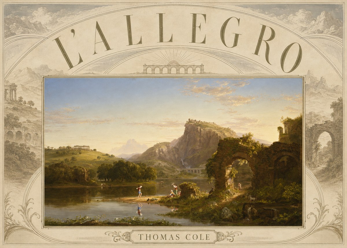 Thomas Cole L'allegro No6 - Poszter
