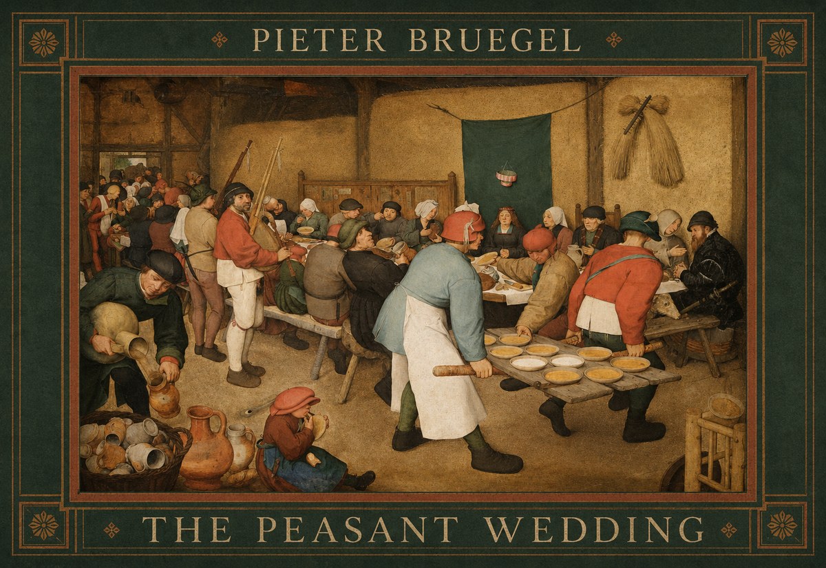 Pieter Bruegel The Peasant Wedding I No5 - Poszter