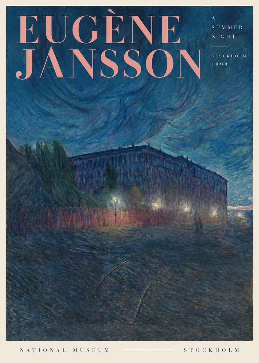 Eugène Jansson Night Effect No4 - Poszter