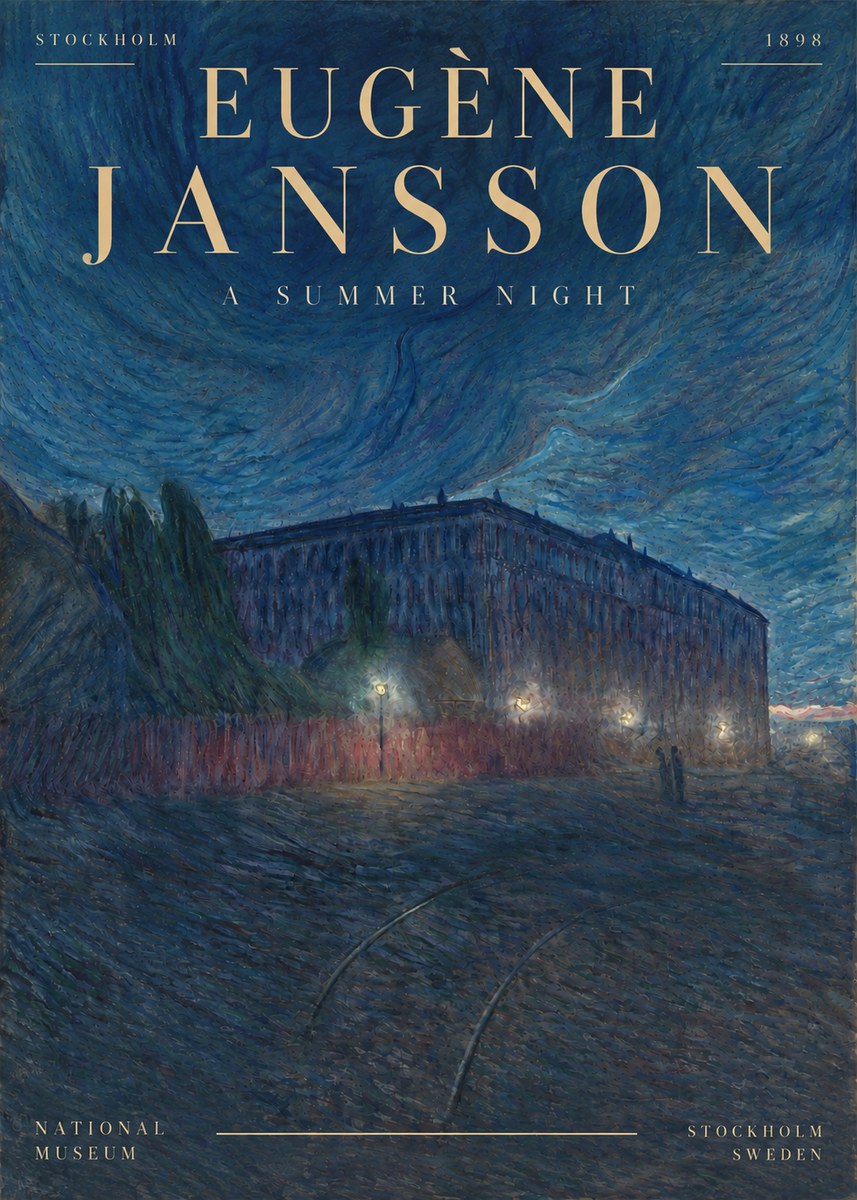 Eugène Jansson Night Effect No5 - Poszter