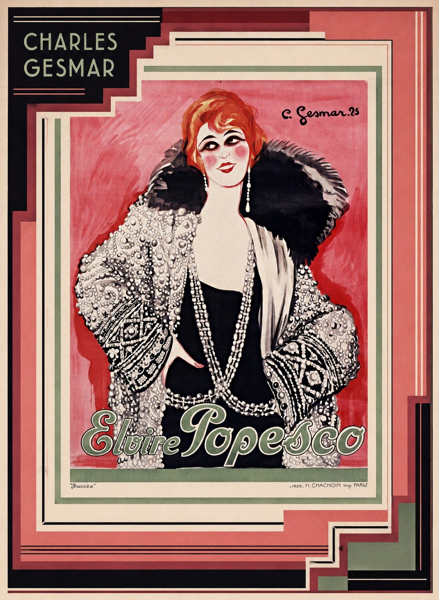 Charles Gesmar Elvire Popesco I No3 - Poszter