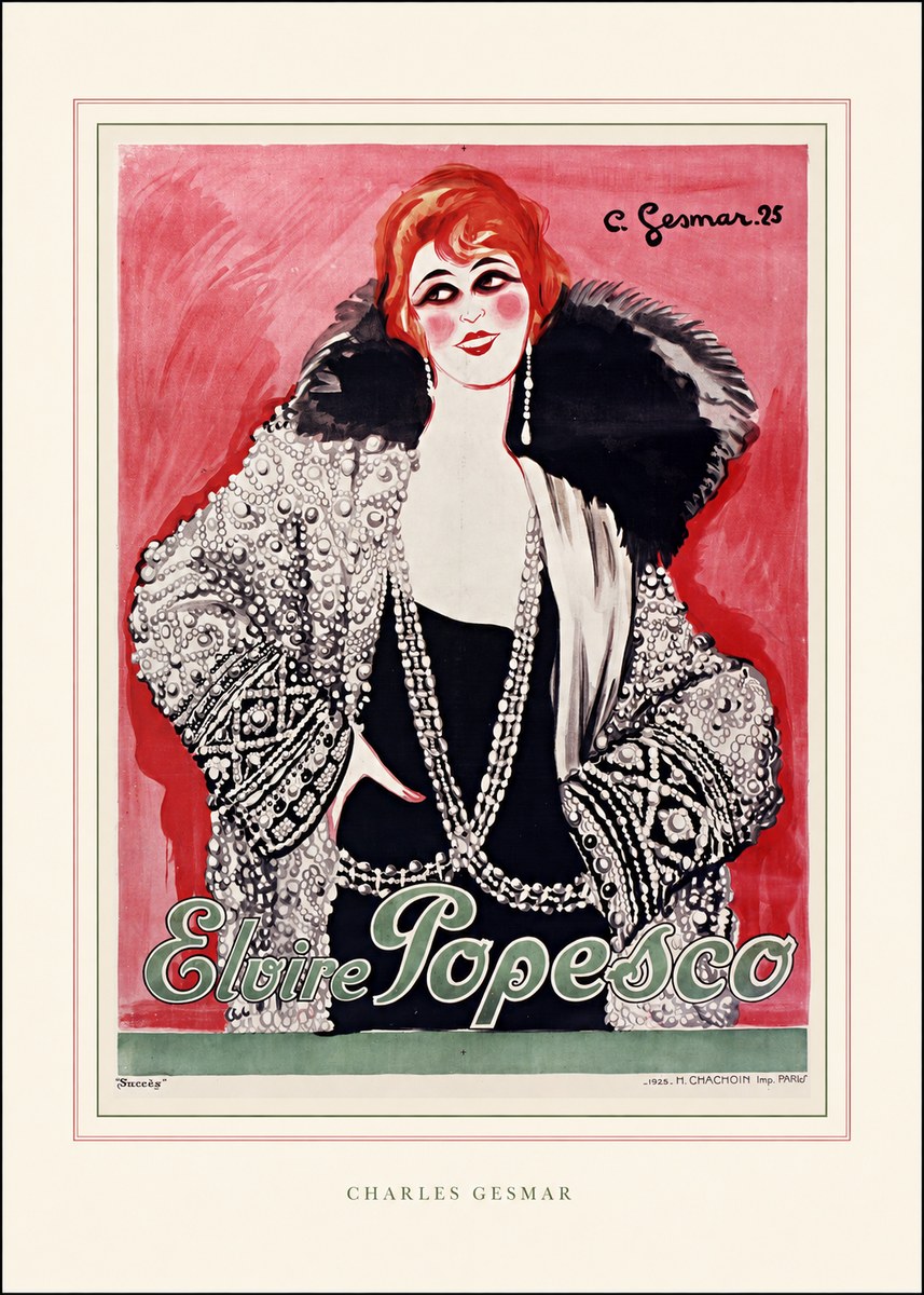 Charles Gesmar Elvire Popesco I No4 - Poszter