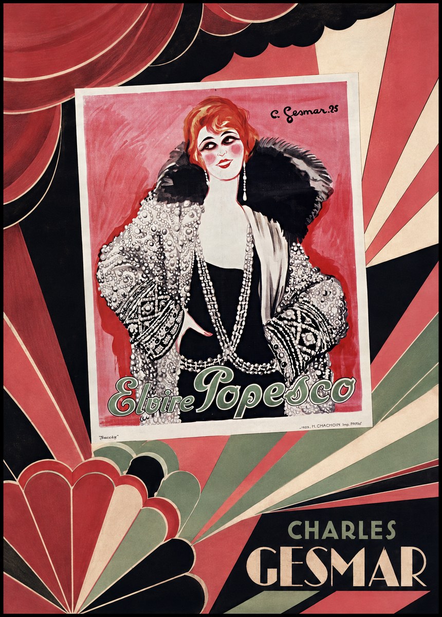 Charles Gesmar Elvire Popesco I No5 - Poszter