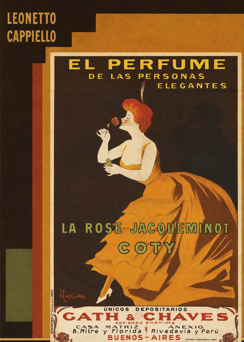 Leonetto Cappiello La Rose Jacqueminot Coty No6 - Poszter