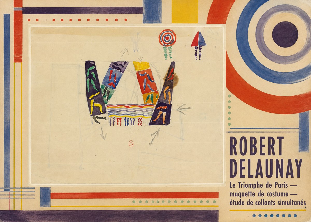 Robert Delaunay Le Triomphe De Paris — Maquette De Costume — Étude De Collants Simultanés No2 - Poszter