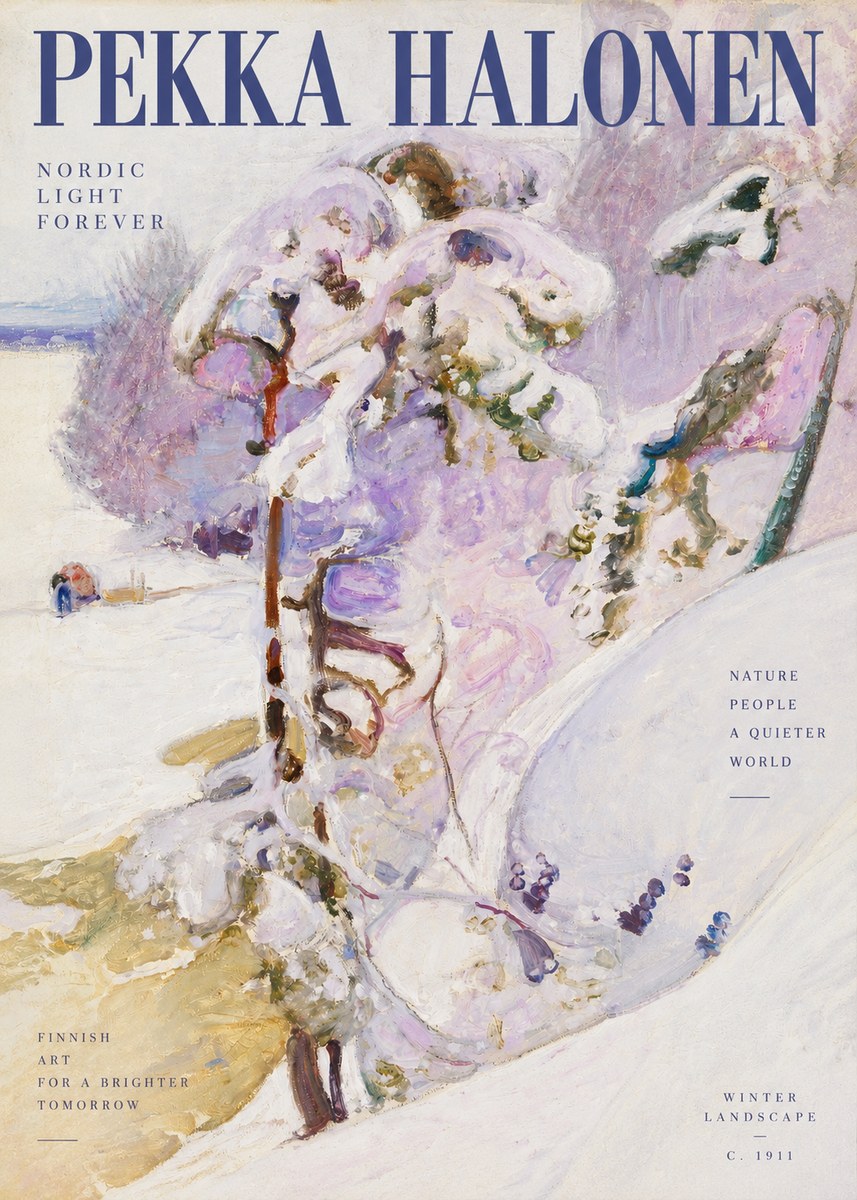 Pekka Halonen Winter Landscape No2 - Poszter