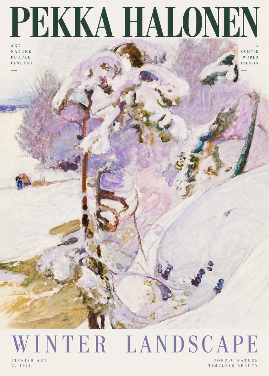 Pekka Halonen Winter Landscape No4 - Poszter
