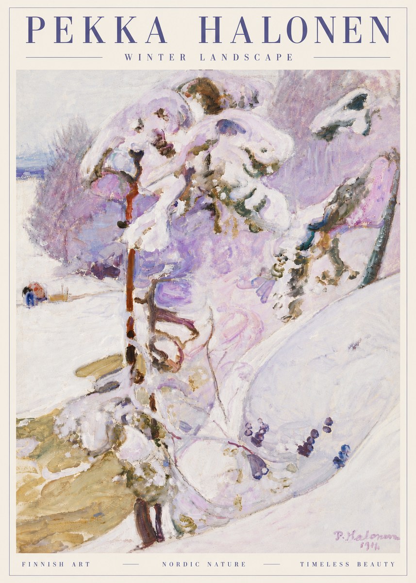 Pekka Halonen Winter Landscape No6 - Poszter