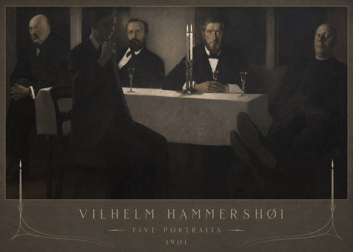 Vilhelm Hammershøi Five Portraits I No4 - Poszter