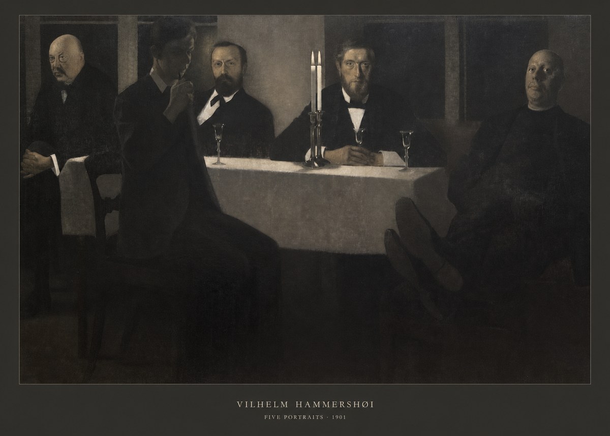 Vilhelm Hammershøi Five Portraits I No6 - Poszter