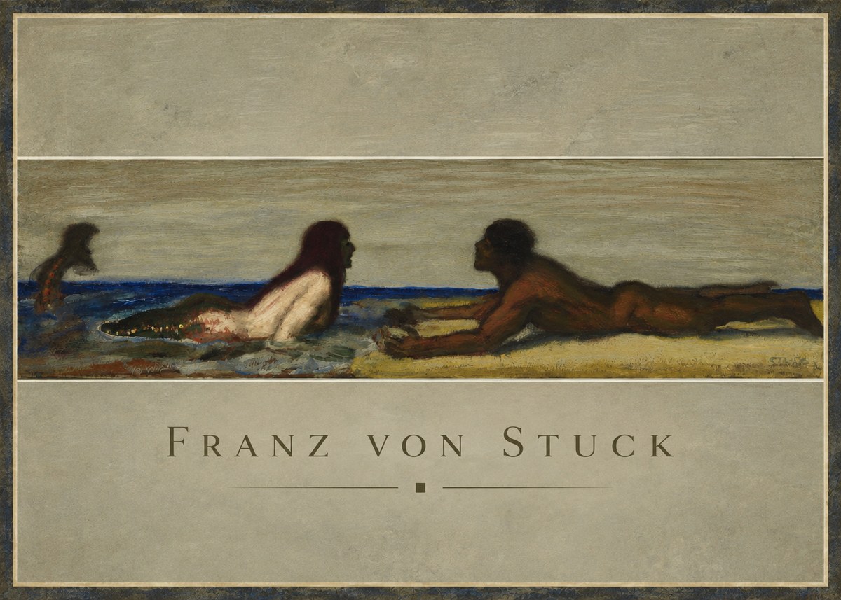 Franz von Stuck Mermaids No2 - Poszter