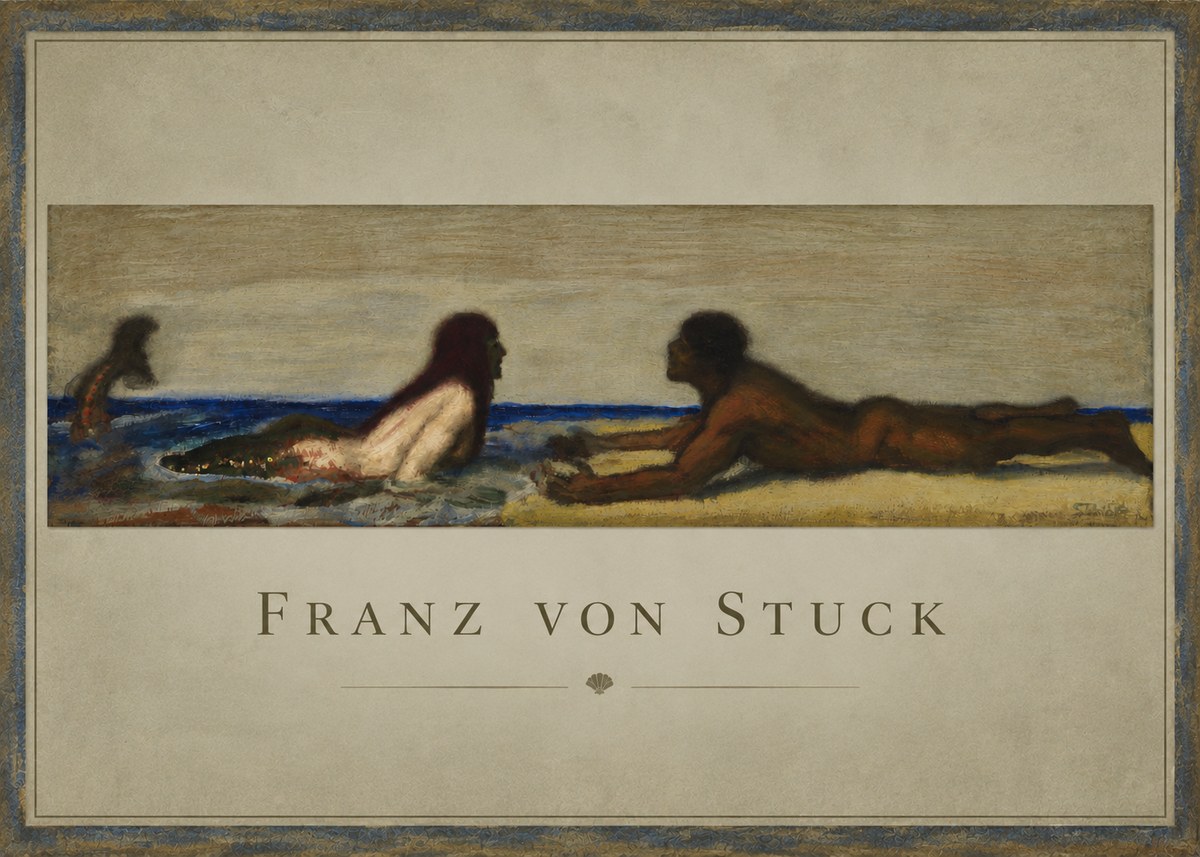 Franz von Stuck Mermaids No3 - Poszter
