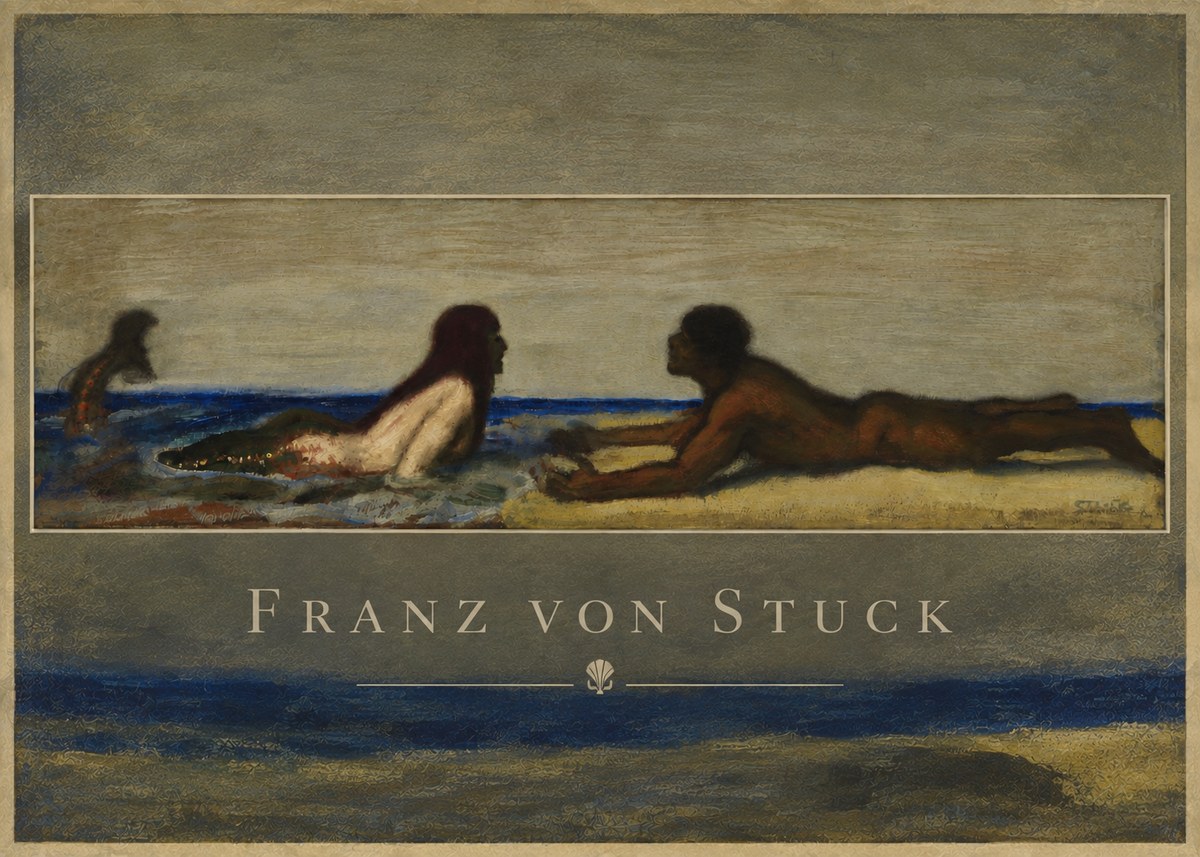 Franz von Stuck Mermaids No5 - Poszter