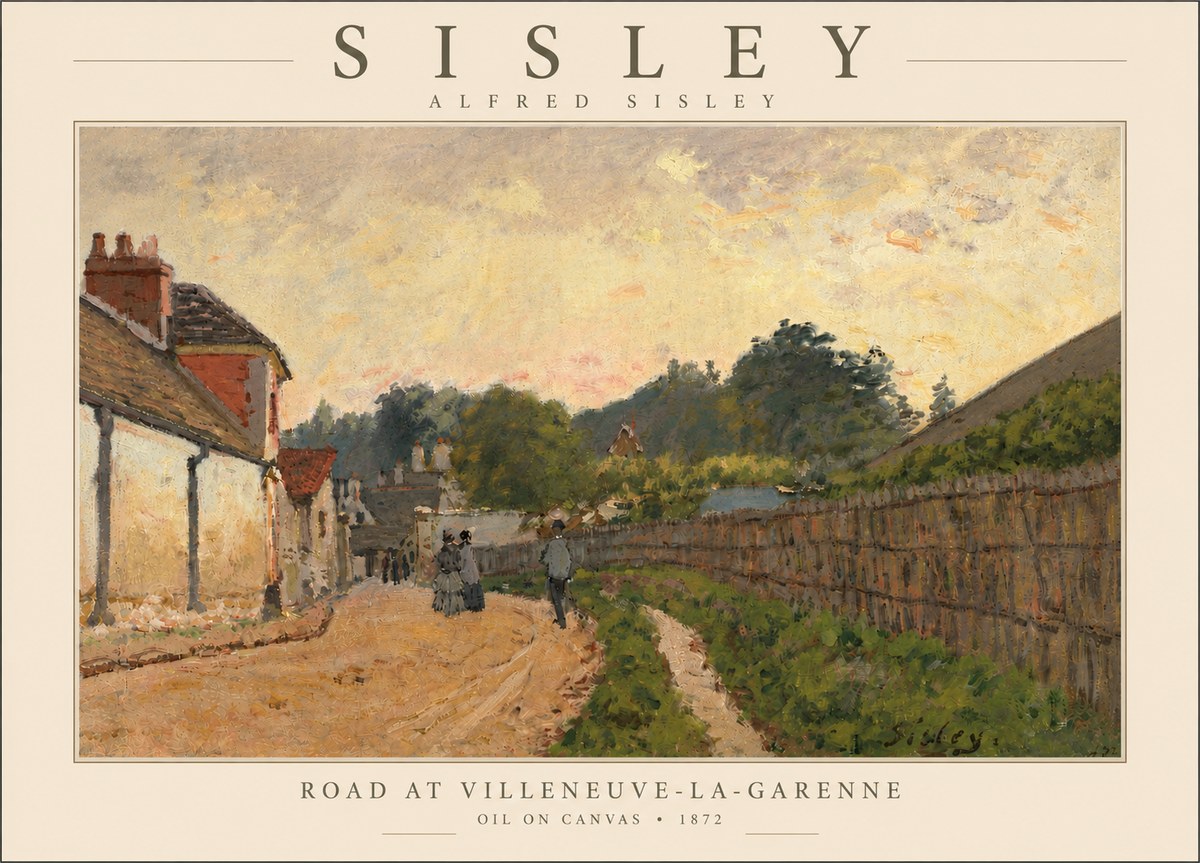 Sisley Road at Villeneuve-la-garenne No5 - Poszter
