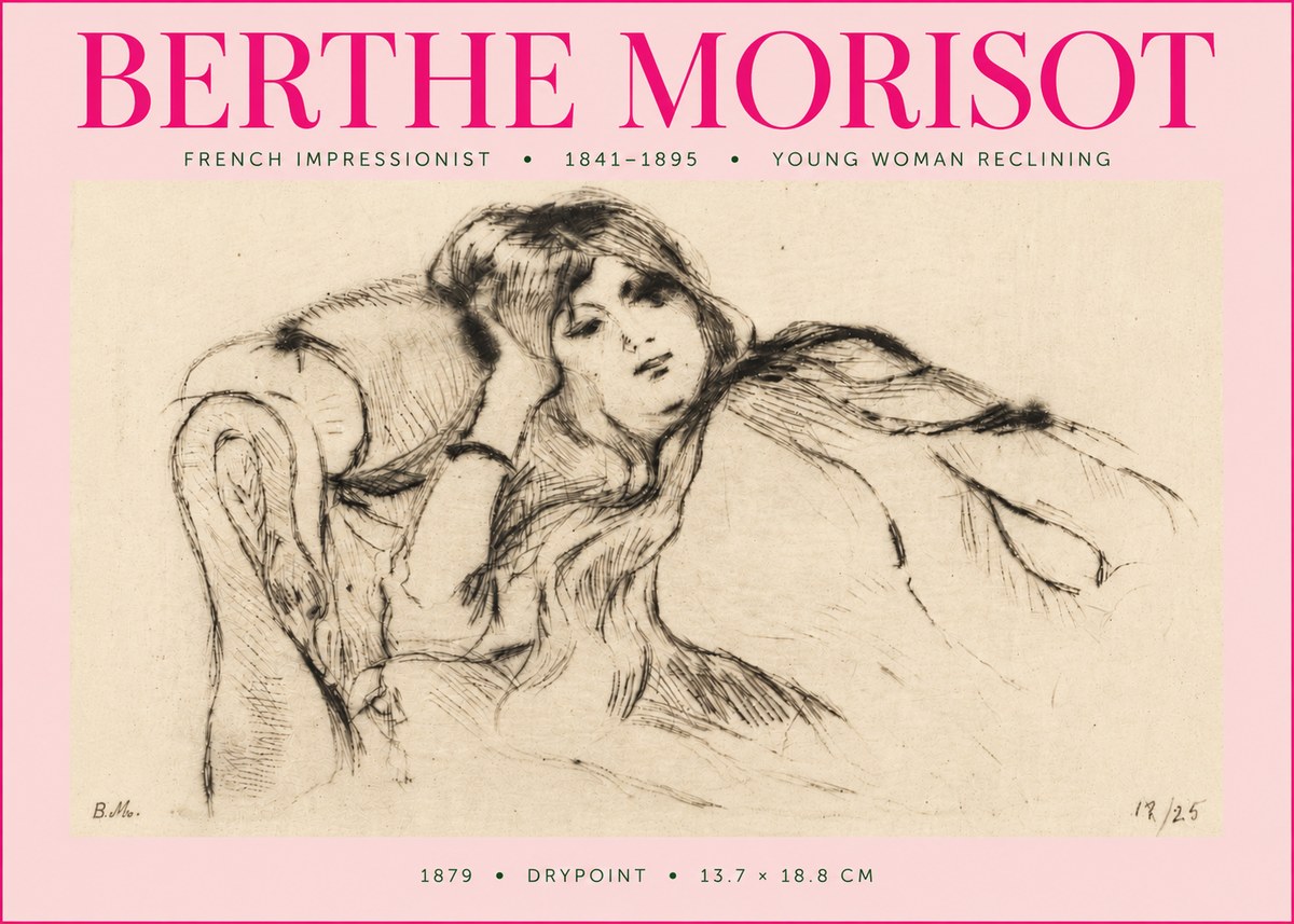Berthe Morisot Young Woman Reclining II No5 - Poszter