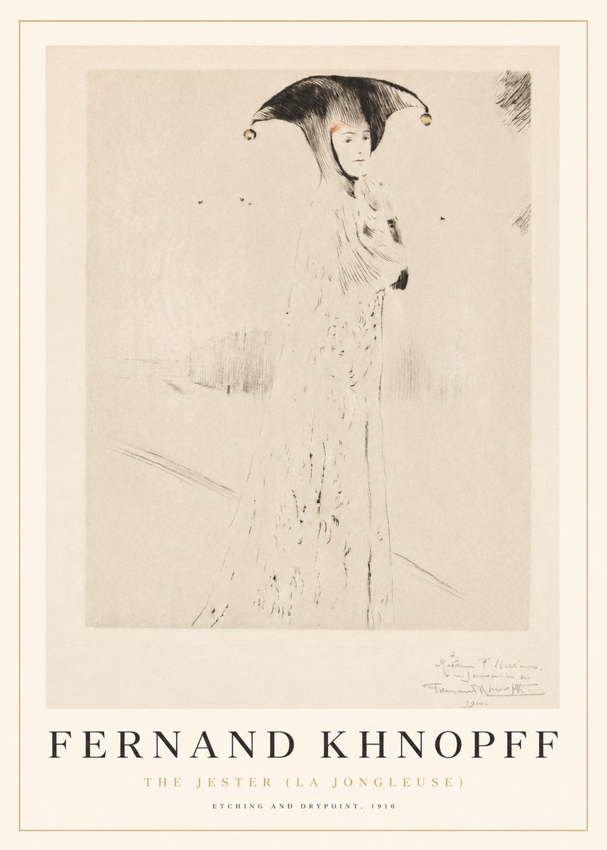 Fernand Khnopff The Jester (La Jongleuse) No1 - Poszter