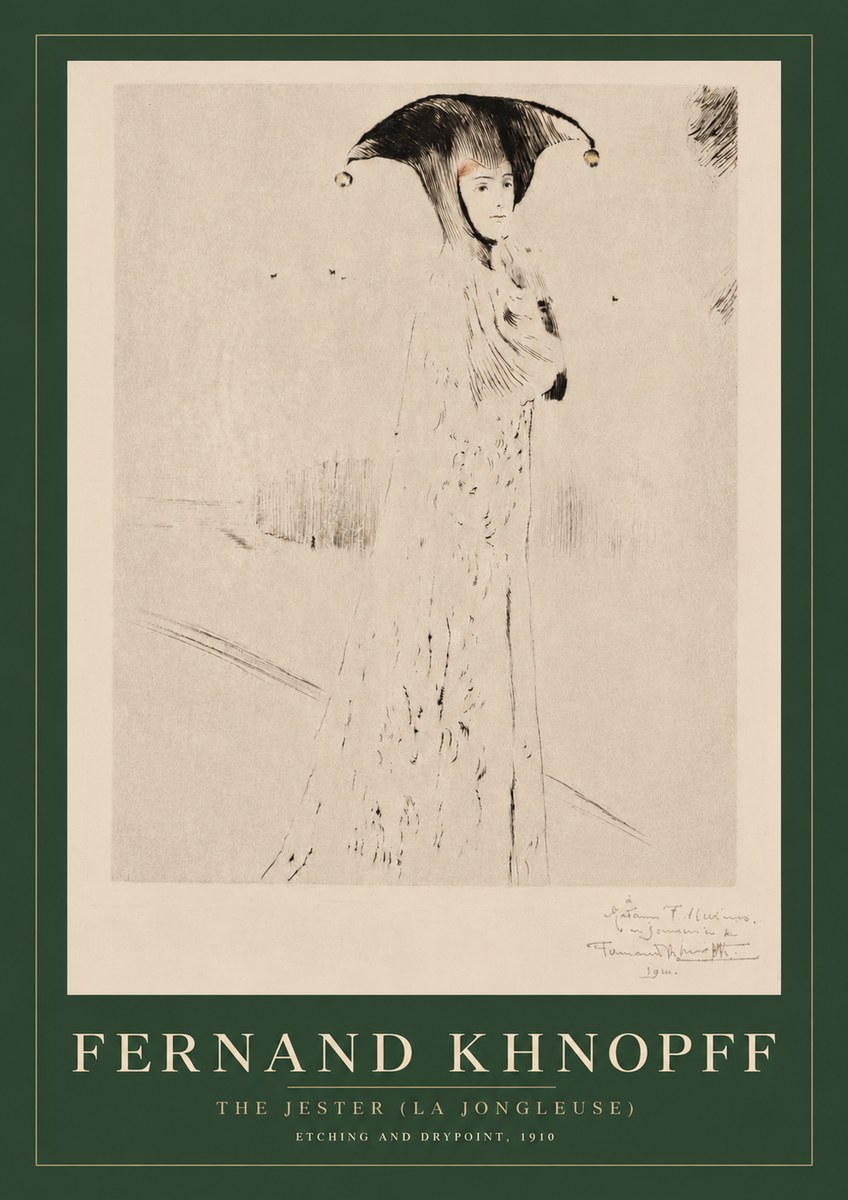 Fernand Khnopff The Jester (La Jongleuse) No3 - Poszter