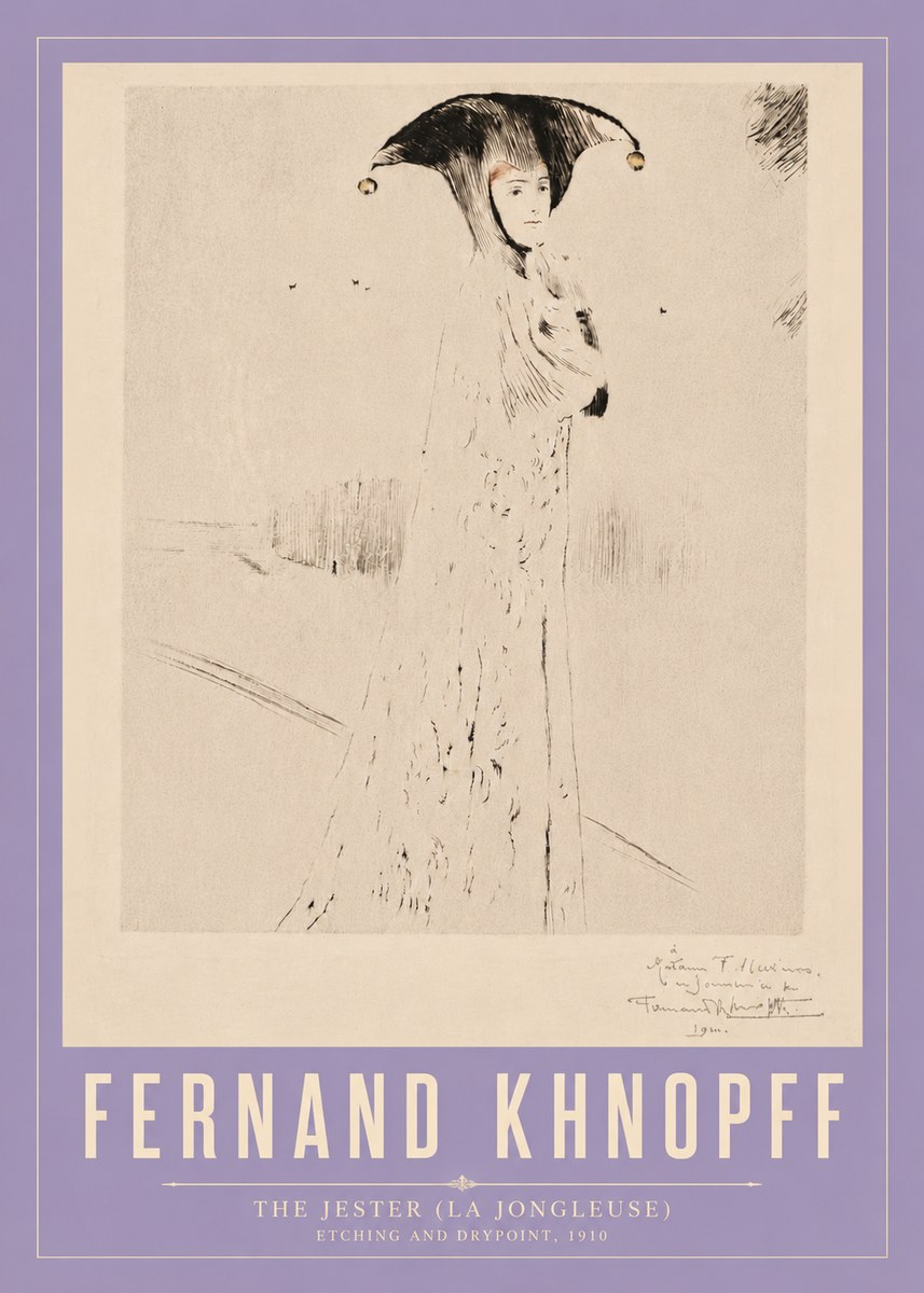 Fernand Khnopff The Jester (La Jongleuse) No4 - Poszter