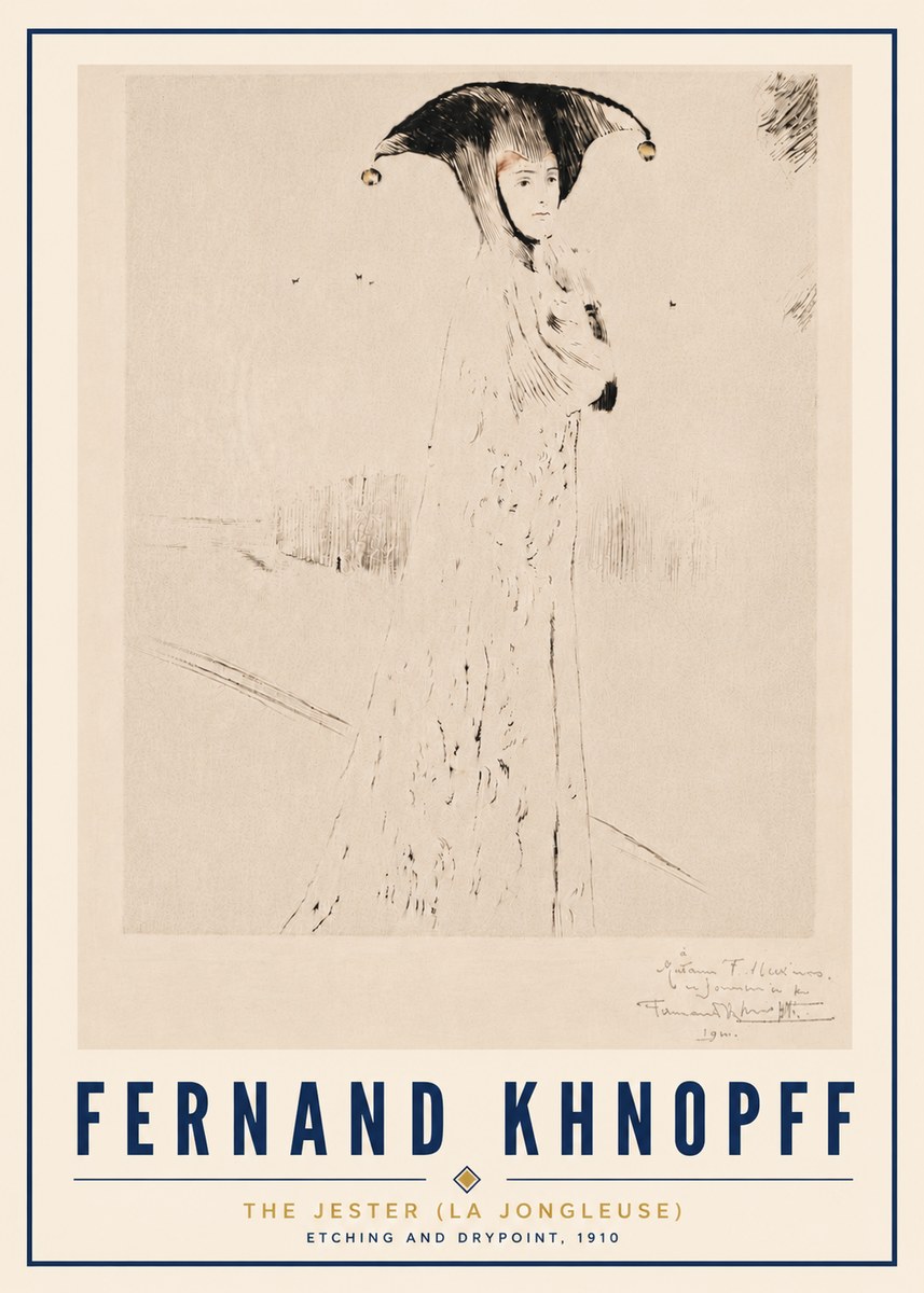 Fernand Khnopff The Jester (La Jongleuse) No5 - Poszter