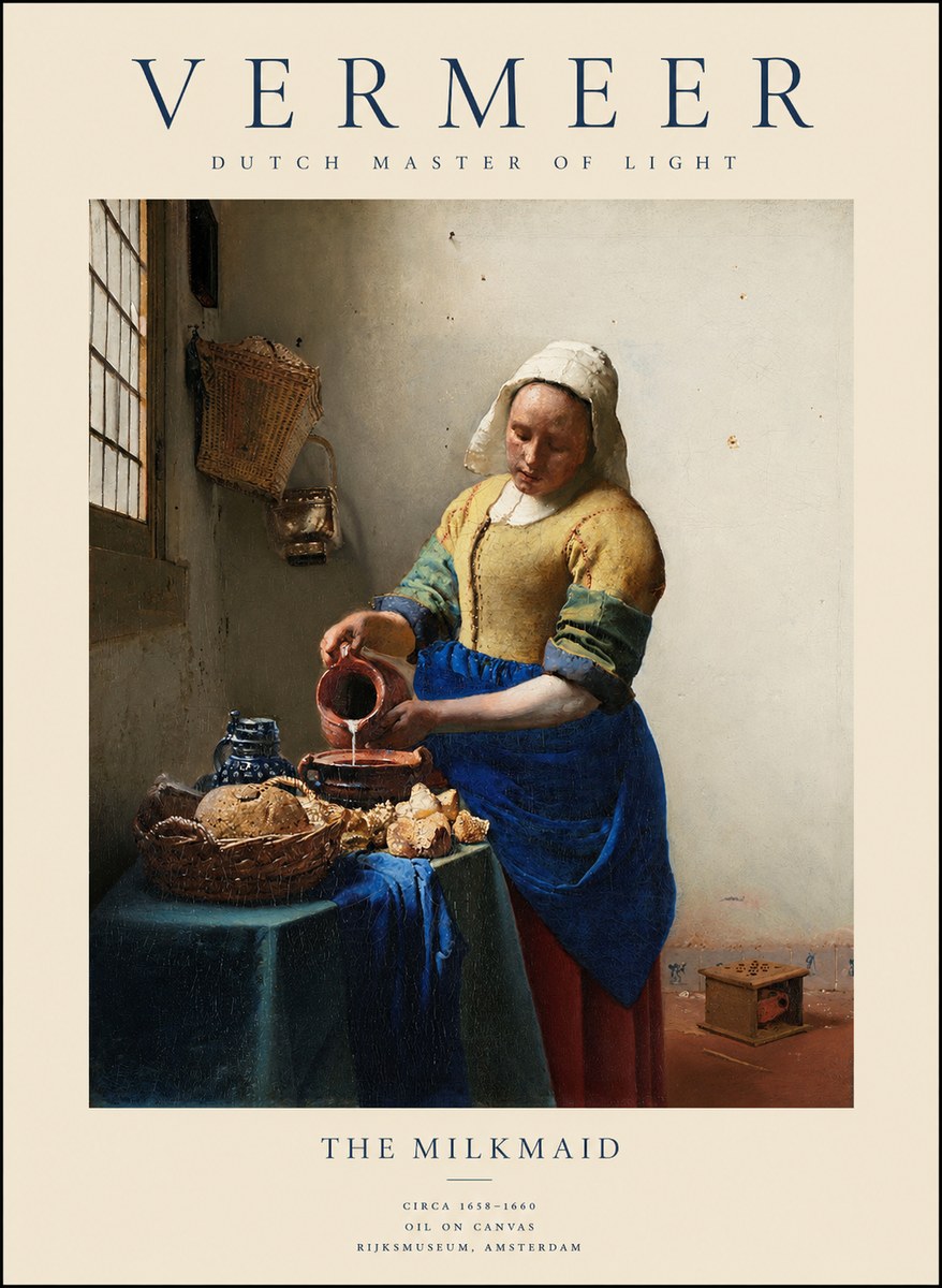 Vermeer The Milkmaid No1 - Poszter