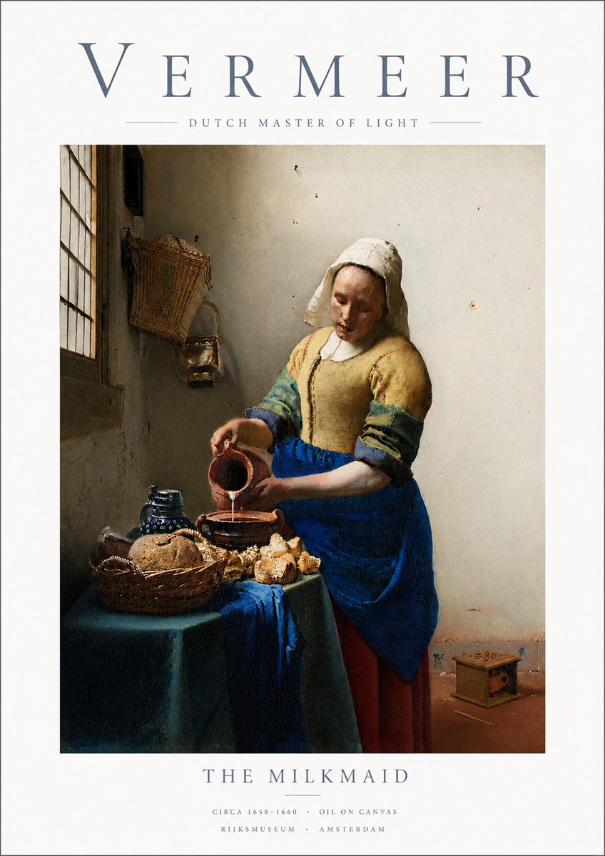 Vermeer The Milkmaid No3 - Poszter