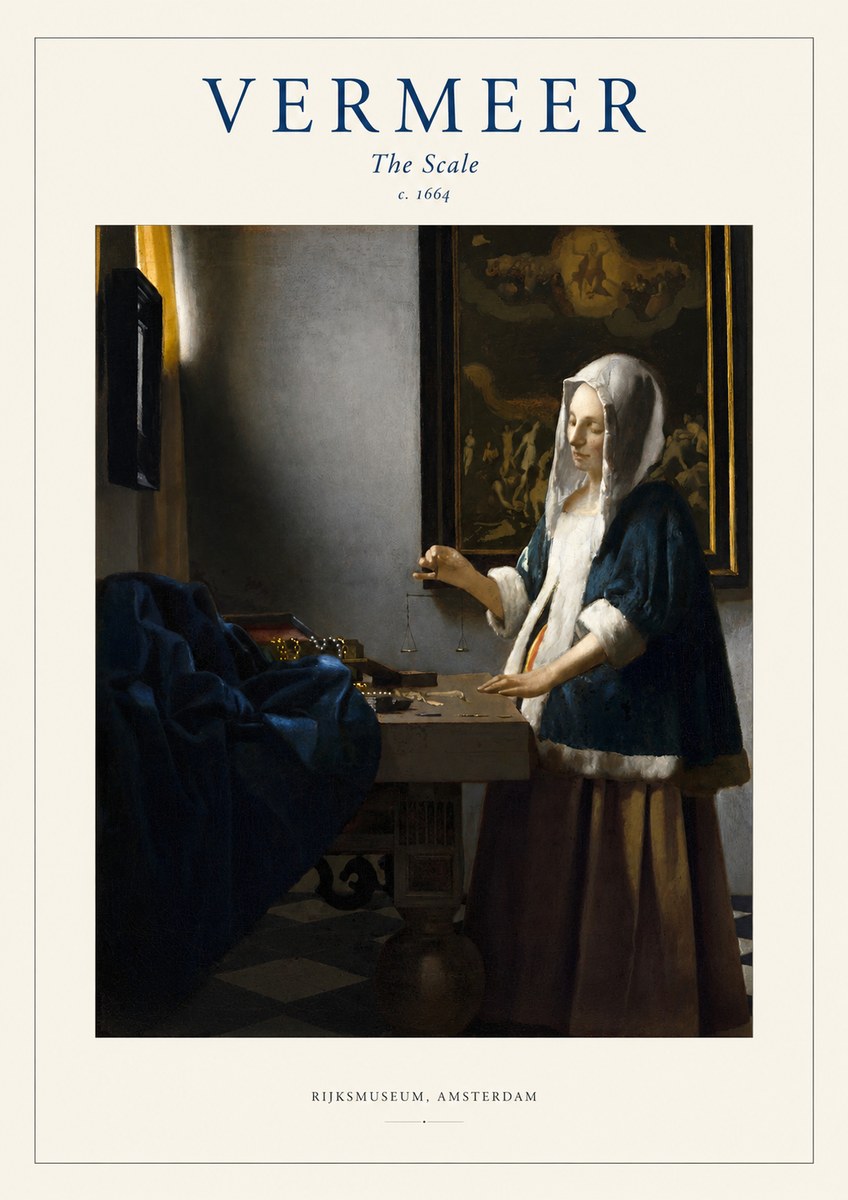Vermeer The Scale No1 - Poszter