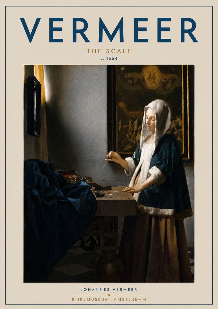 Vermeer The Scale No4 - Poszter