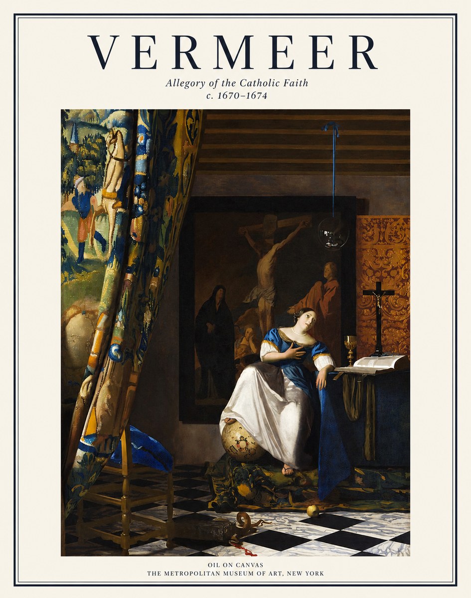 Vermeer Allegory of the Catholic Faith No1 - Poszter