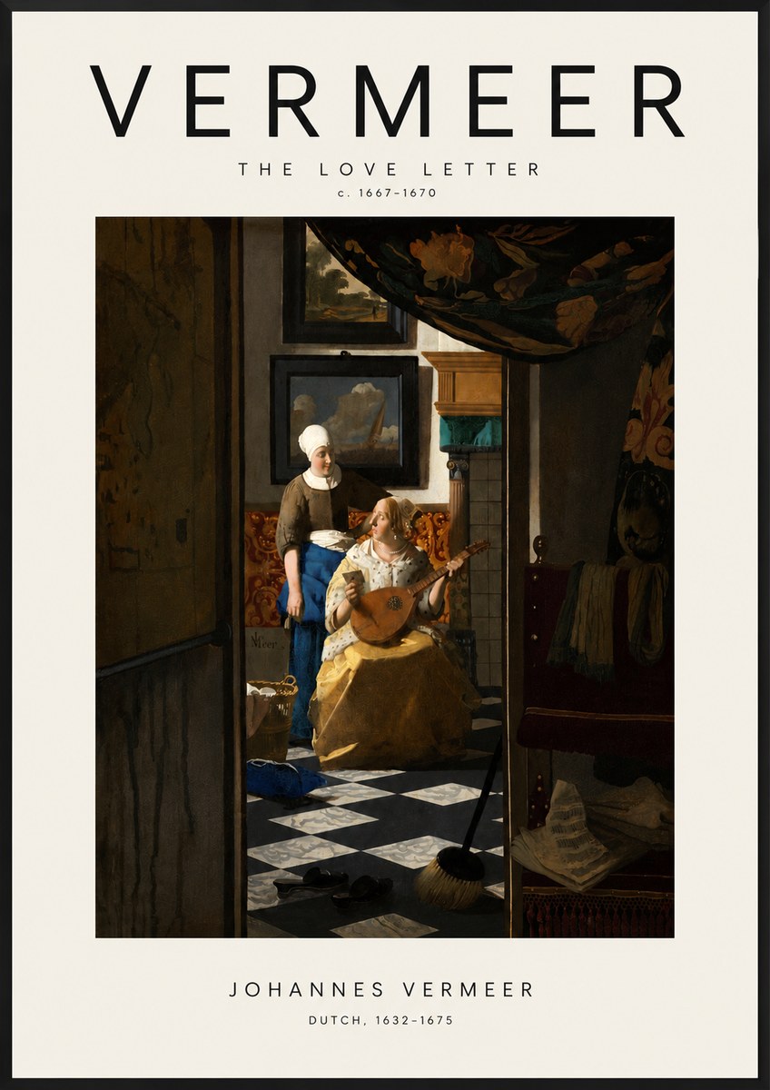 Vermeer The Love Letter No3 - Poszter