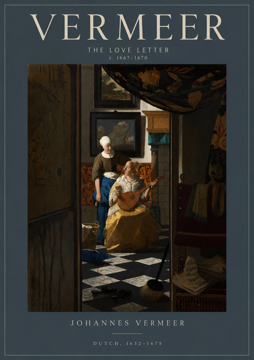 Vermeer The Love Letter No6 - Poszter