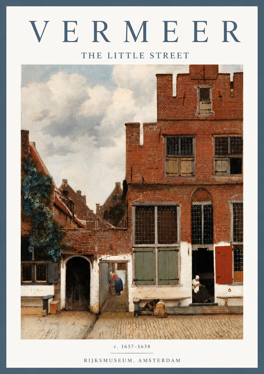 Vermeer The Little Street No6 - Poszter