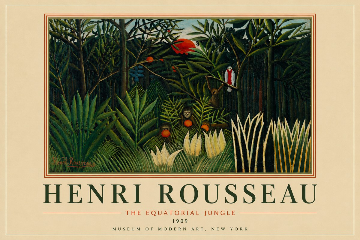 Rousseau The Equatorial Jungle I No6 - Poszter