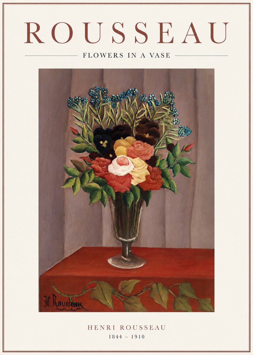 Rousseau Flowers in a Vase No1 - Poszter