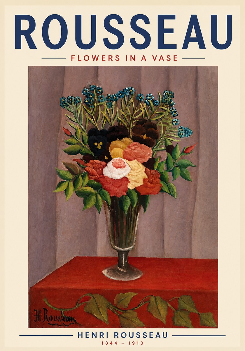 Rousseau Flowers in a Vase No5 - Poszter