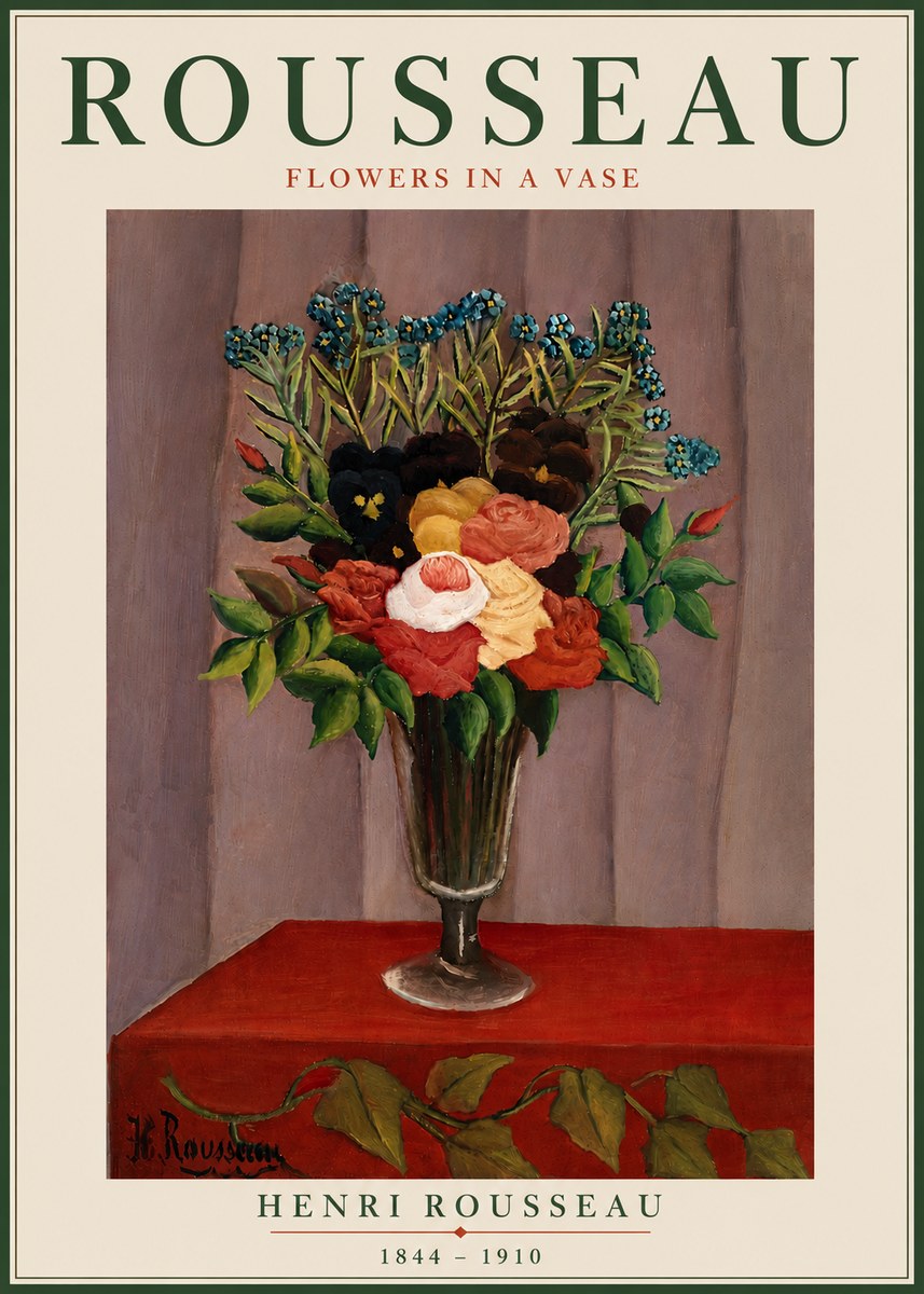 Rousseau Flowers in a Vase No6 - Poszter