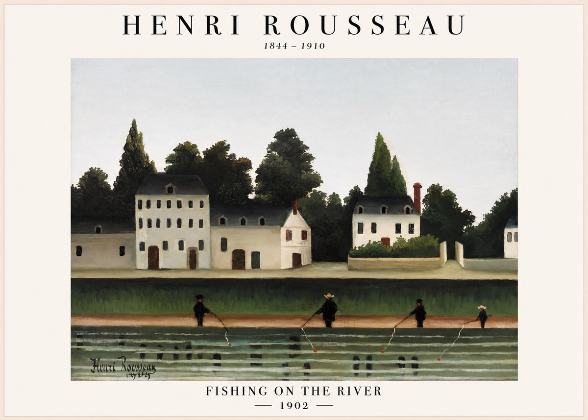 Rousseau Fishing on the River No1 - Poszter