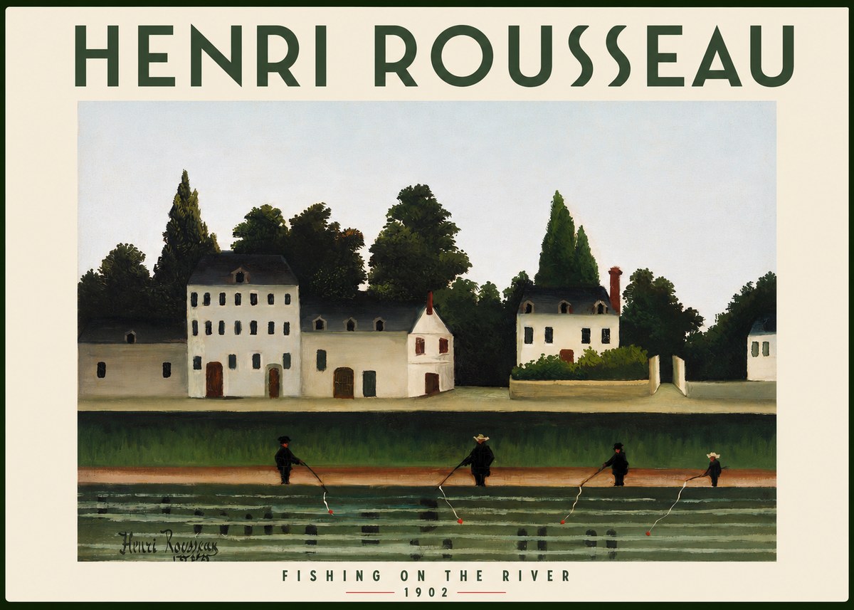 Rousseau Fishing on the River No2 - Poszter