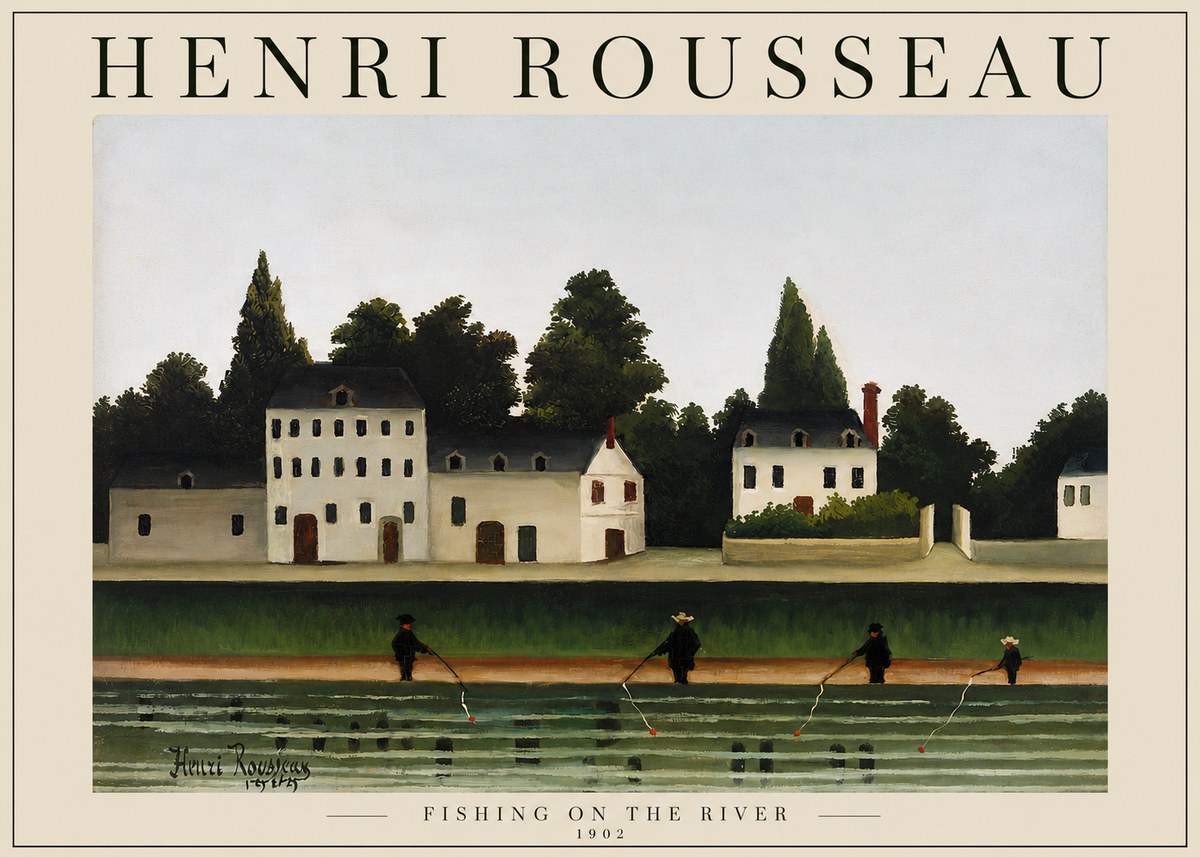 Rousseau Fishing on the River No3 - Poszter